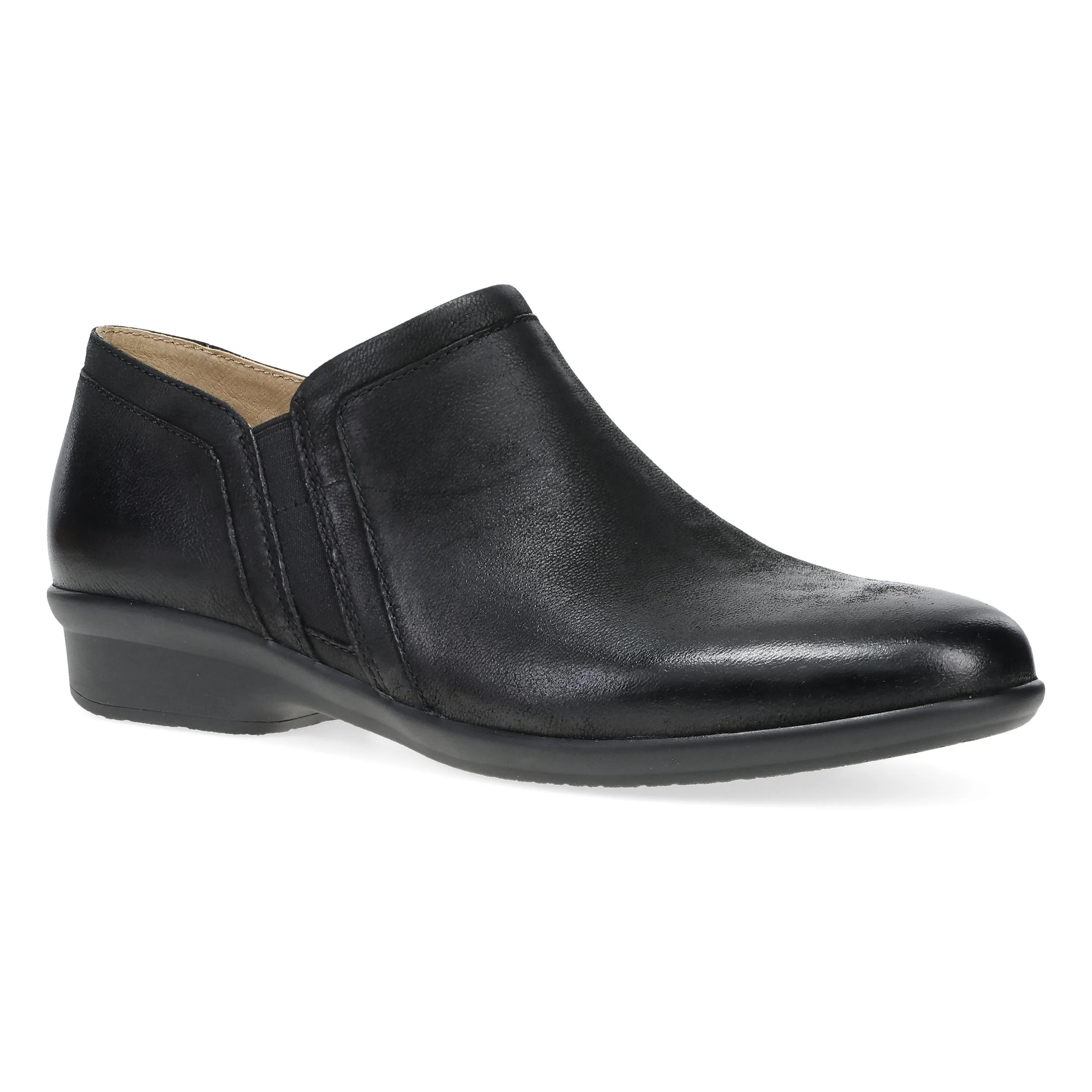Cheryl Wide Black Burnished Nubuck